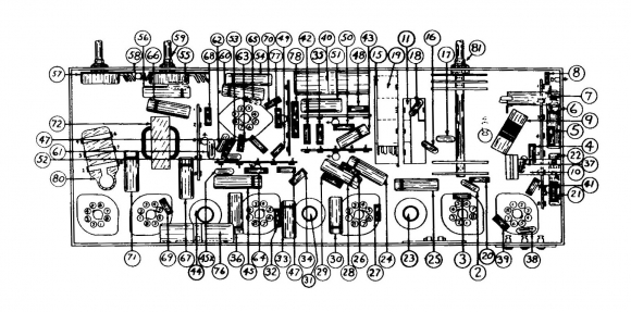 Philco radio chassis. Model 42-350